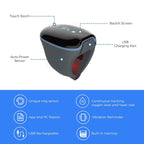 Wellue O2Ring Pulse Oximter, Bluetooth SPO2 Blood Oxygen Saturation Monitor - Wearable O2 Ring Sensor with Vibration Reminder, Free APP & PC Report, Rechargeable