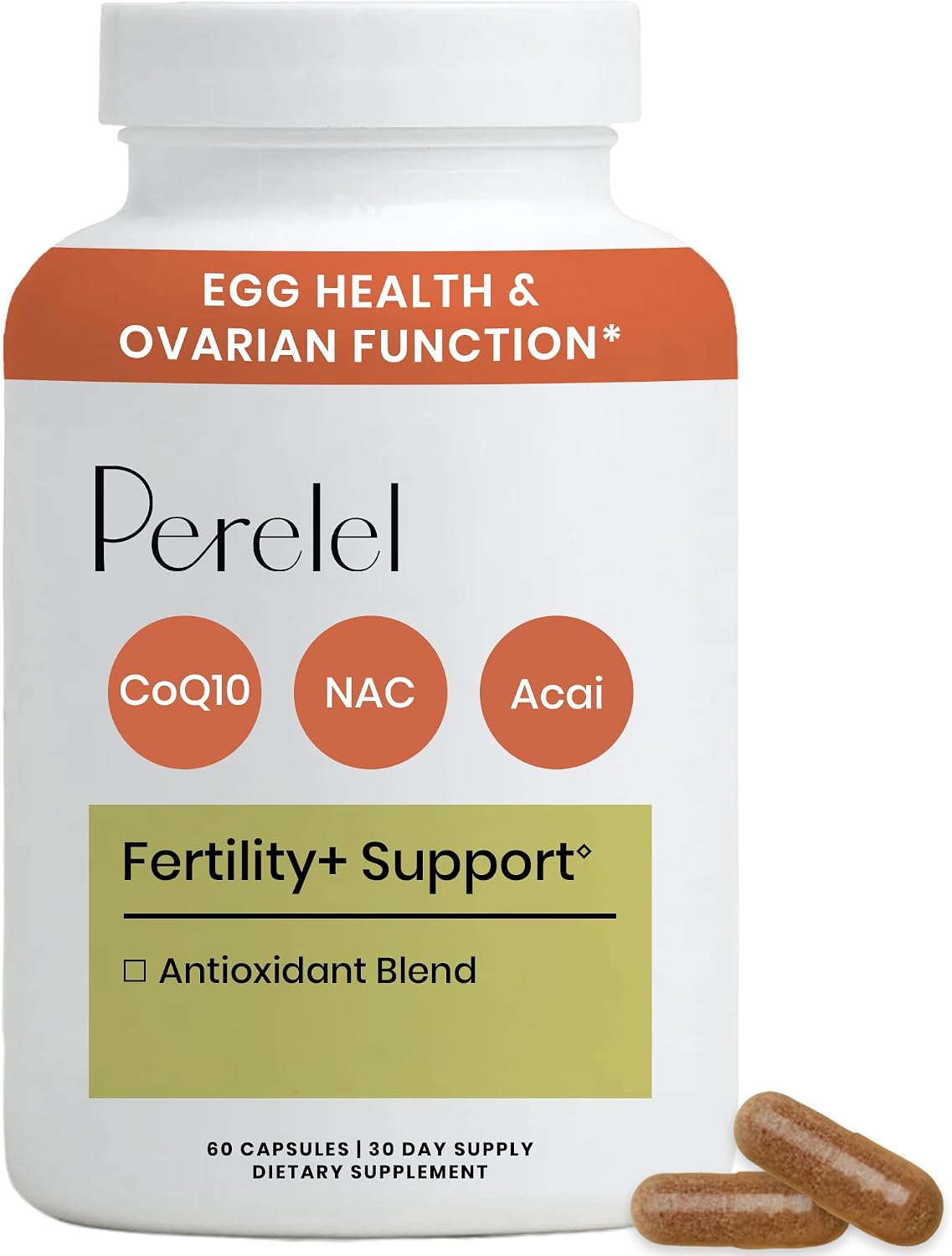Perelel Womens Fertility Support Multivitamin with CoQ10 & NAC