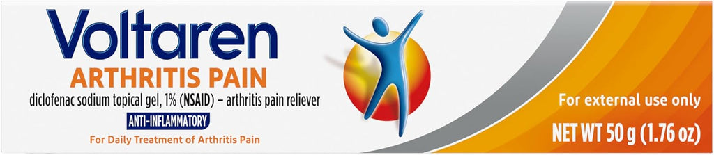 Voltaren Arthritis Pain Gel, Diclofenac Pain Relief Cream, 50 g Tube | Prescription Strength Topical Arthritis Pain Relief with Diclofenac, Targets Inflammation, Improves Mobility, Easy Open Cap