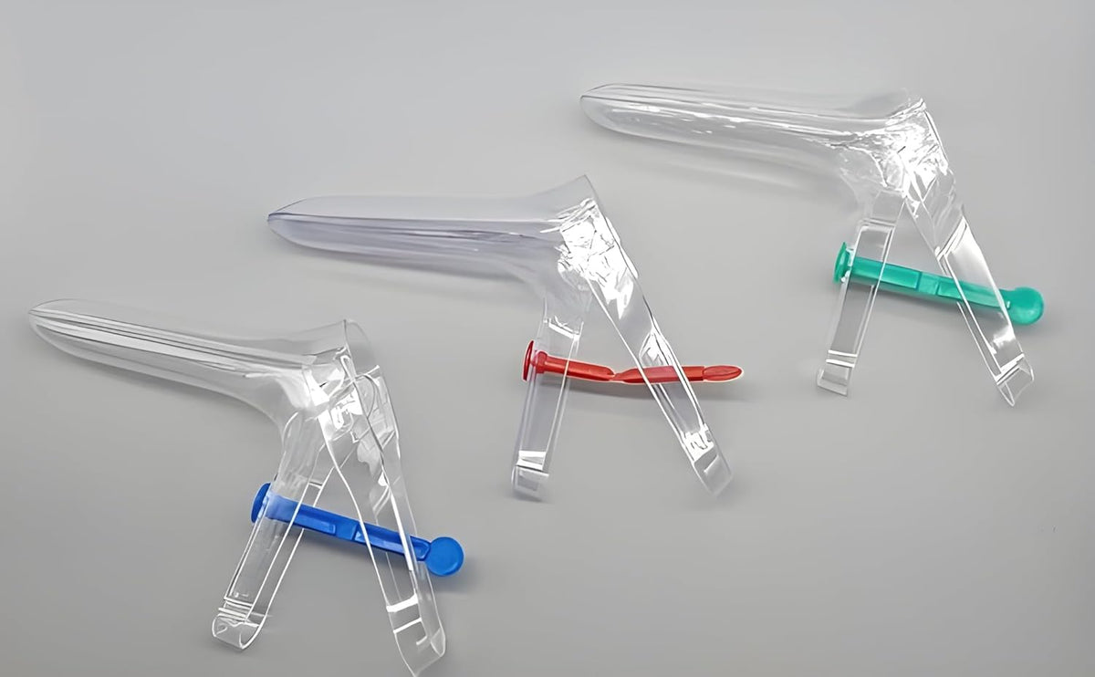 OTICA Disposable Vaginal Speculum | One Hand Locking Design, Clear Polystyrene & Latex Free| Medium Size (Pack of 5)