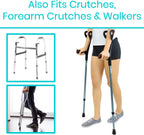 Vive Cane Tips (Set of 2) - Heavy Duty 3/4 inch Replacement Rubber Foot | Black Attachment Base Grip - Accessories for Walking and Standing Stick - Durable End for Women, Men, Seniors, Elderly