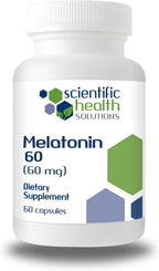 Melatonin 60mg High Dose Sleep Aid (1 Pack) | High Dose Melatonin Sleep Aid for Adults | Extra Strength, Non-Habit Forming, Drug-Free | Vegan, Non-GMO, Made in USA