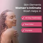 Skin Elements Intimate wash for Women 120 ml | with Rose Water, Chamomile, Calendula & Aloe Vera Extracts | Controls Bad Odor & Skin Discomforts | Restores the pH balance