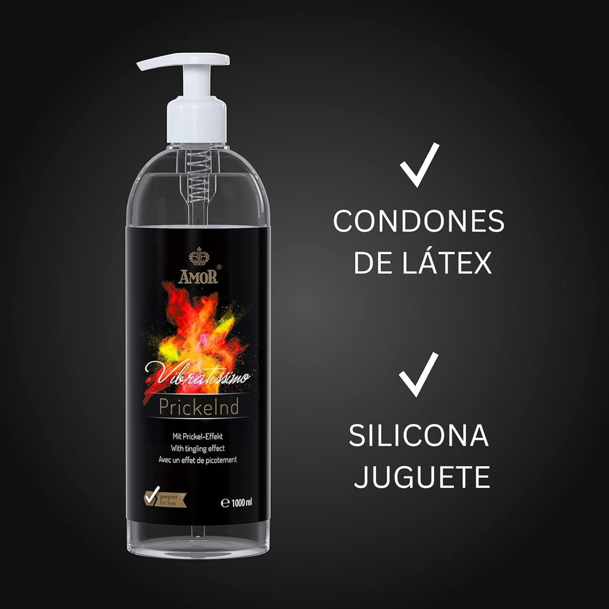 Vibratissimo Play Gel Stimulant 1000 ml | Lubricant with Stimulating Effect | Water-Based Lubrication | Lubricant Gel Suitable for Silicone Toys and Latex Condoms