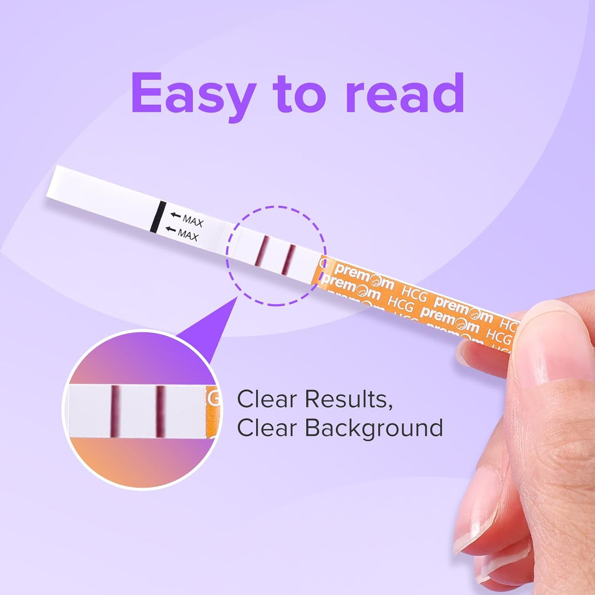 Premom 30-Pack hCG Pregnancy Test Strips -30 Individually Wrapped Pregnancy Test Kit- Accurate and Powered by Premom Ovulation Predictor iOS and Android APP