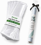 60 Pack 5x50" Long Plastic Sleeves 2.3Mil for Posters, Artwork & Blueprints