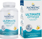 Nordic Naturals Ultimate Omega, 1280mg Omega-3 Fish Oil, Lemon - 120 Count | High-potency Omega-3 Fish Oil with EPA & DHA supports brain & heart health. Non-GMO, burpless formula. 60 servings.