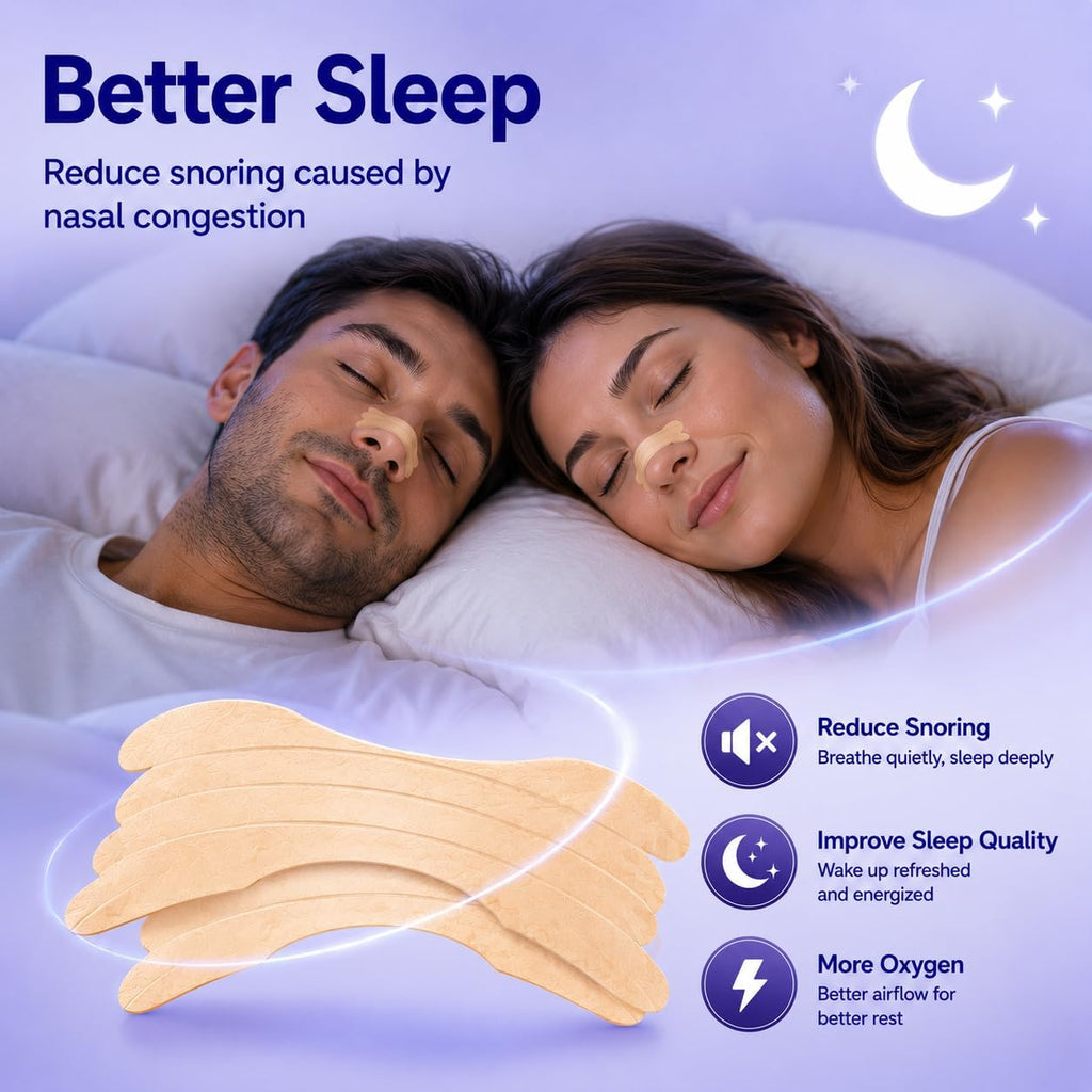60PCS Extra Strength Nasal Strips for Snoring and Nasal Congestion Relief