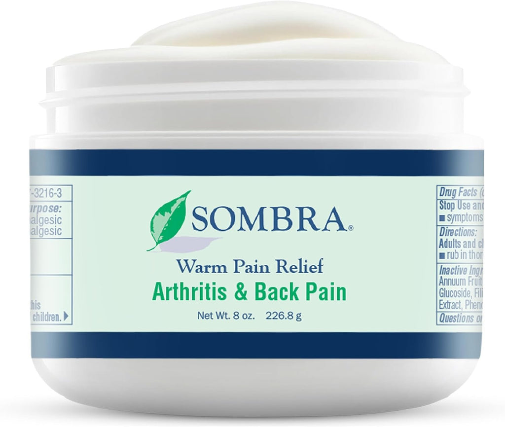 Sombra Warm Pain Relief 8 oz Jar for Arthritis, Back Pain & Pre-Exercise