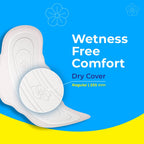 Paree Dry Comfort Regular 40 Pads | Wider Back for Extra Coverage |Quick Absorption | Mild Fragrance|Heavy Flow Sanitary Pads for Women