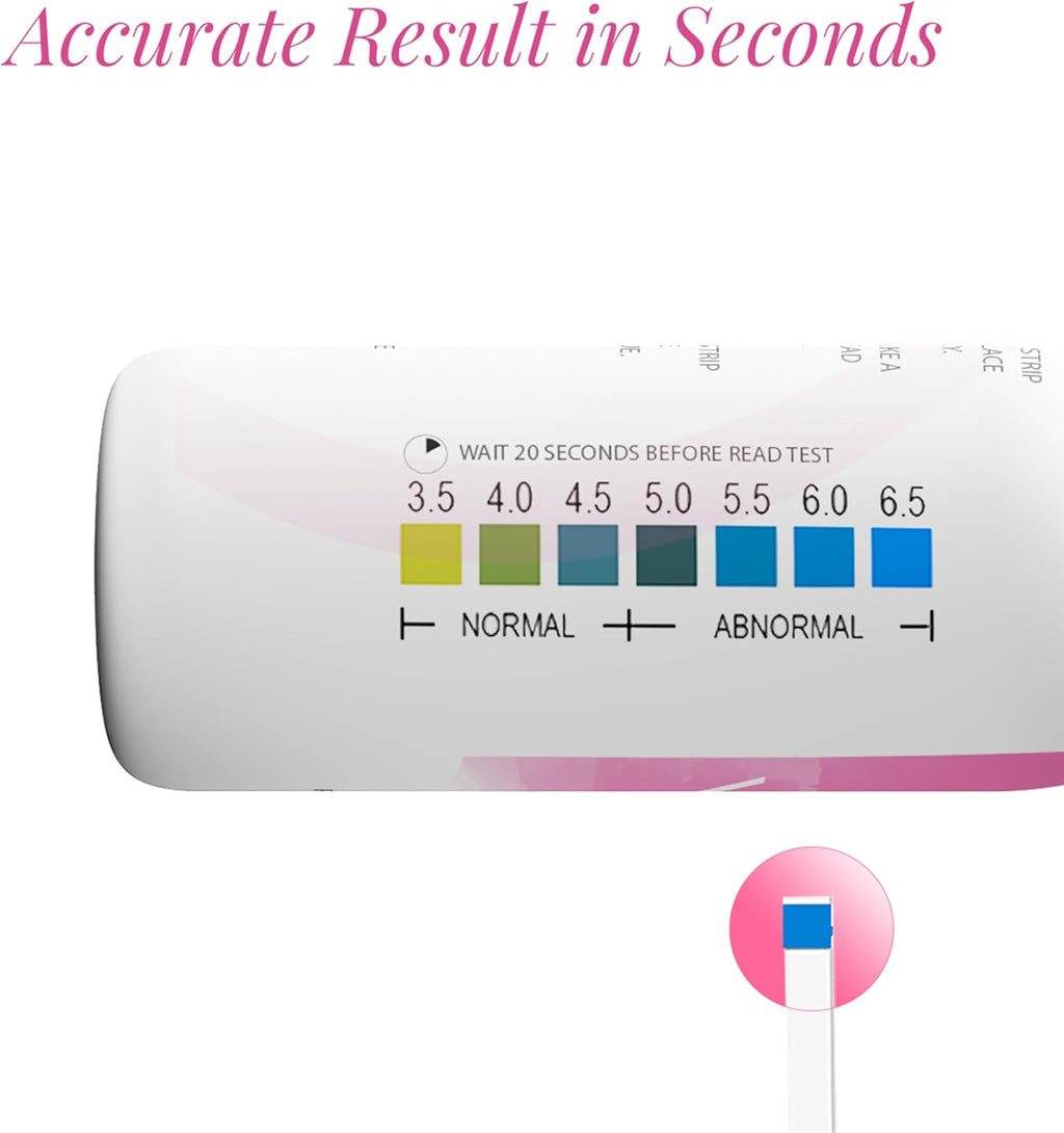 NATURELAND Vaginal pH Test Strips, BV and Yeast Infection Test, 40 Count | At-home BV and yeast infection test kit, accurate 3.5-6.5 pH range, foil-sealed strips, works with the BloomSense app