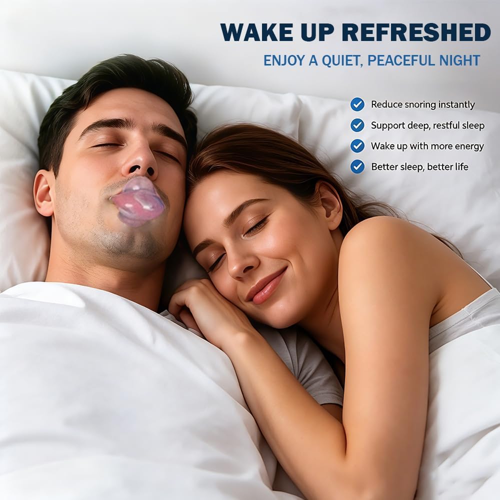 Tongue Stabilizing Device Mouthpiece - Effective Anti-Snore Devices, Comfortable Tongue Retainer, Snoring Solution for Men and Women - Q92