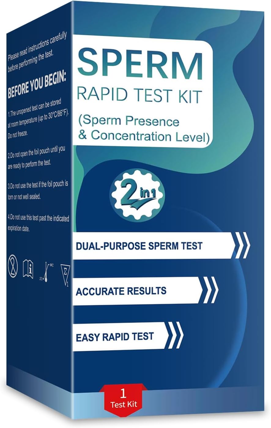 Sperm Check Fertility – 2-in-1 At-Home Semen Analysis Test for Men, Simple One-Step Check, Reliable Indicator for Fertility & Conception Readiness