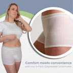 5-Pack Disposable, Postpartum and Incontinence, Seamless Mesh Underwear