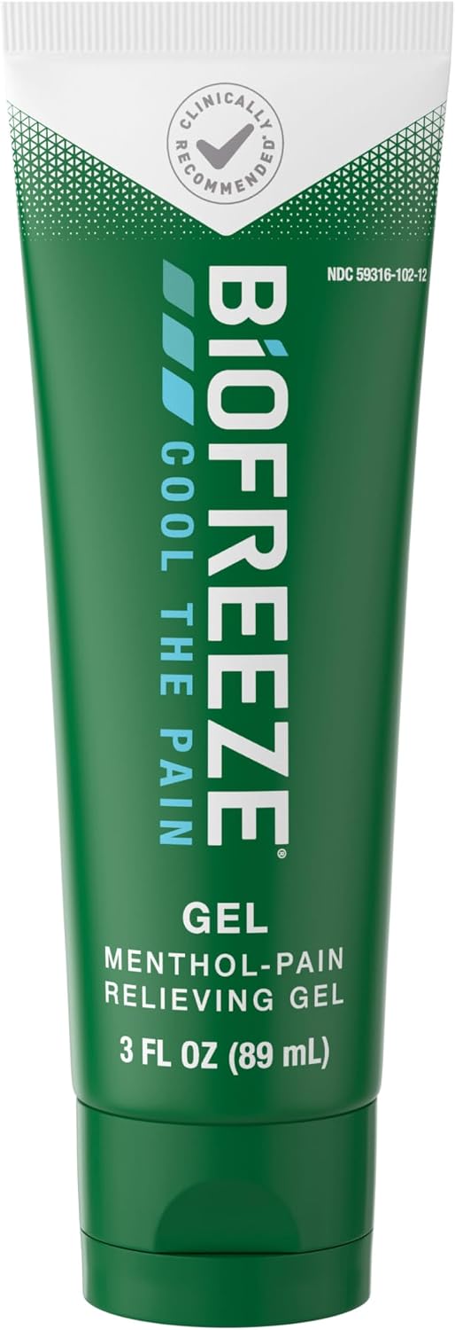 Biofreeze Gel Pain Relief, Knee & Lower Back Pain Relief, Arthritis Pain Reliever, Sore Muscle Relief, Neck Pain Relief, Cooling Joint Pain Relief, Menthol Gel 3 Fl Oz
