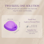 YTYOMUR Reusable Menstrual Disc - Soft Period Disc for Beginner or Menstrual Light Flow, Leak Proof Menstrual Cup Alternative - Pack of 2 (Small Size)
