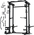 MAJOR FITNESS Drone3 Power Rack, 2500lbs Multi-Function Home Gym Squat Rack with Dual Pulley System, Pull-Up Bar & J-Hooks, Heavy-Duty Steel Frame for Maximum Stability & Strength Training