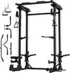 MAJOR FITNESS Drone3 Power Rack, 2500lbs Multi-Function Home Gym Squat Rack with Dual Pulley System, Pull-Up Bar & J-Hooks, Heavy-Duty Steel Frame for Maximum Stability & Strength Training