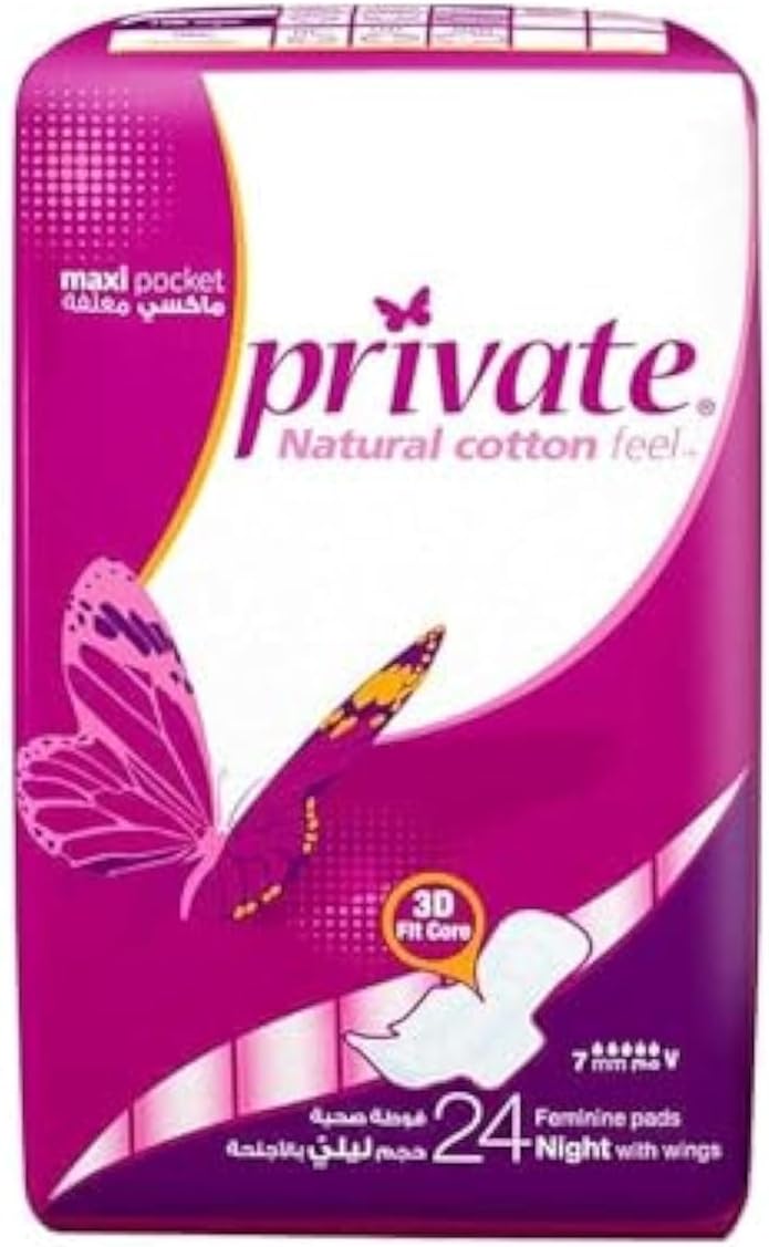 Sanitary Pads With Wings Overnight 24 pieces