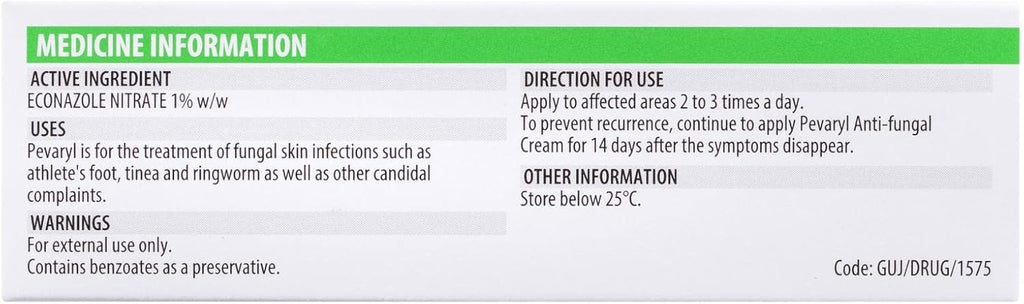 Pevaryl Anti-Fungal Cream 20g