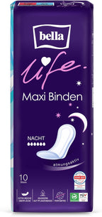 bella Sanitary Pads Overnight Breathable 10 pieces