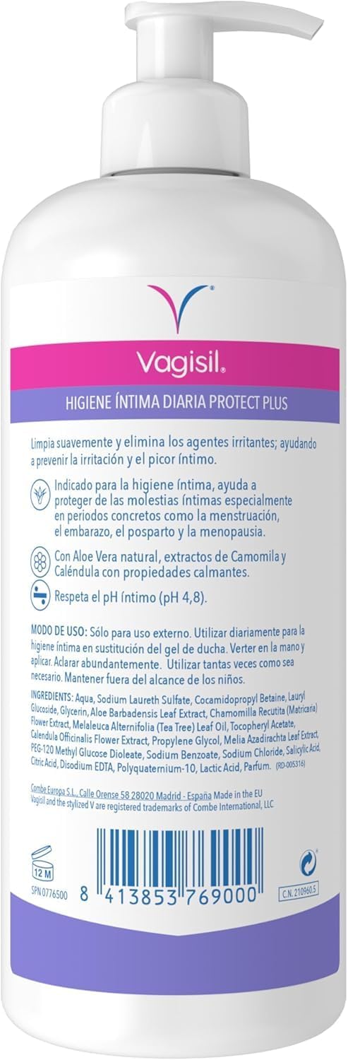 Vagisil Protect Plus Daily Intimate Hygiene, Antibacterial with Neem Oil and Tea Tree, 500 ml