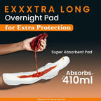 everteen Relax Night 30 XXXL Ultra Thin Sanitary Pads for Women, For Super Heavy Flow with Wider Back, Front to Back Coverage, Upto 12 Hours of Absorption, Maternity Pads, Pack of 1 (410mm)
