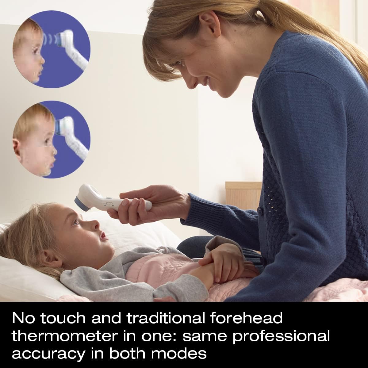 Braun Digital No-Touch Forehead Thermometer, 6.4 Ounce, White | Touchless Thermometer for Adults, Babies, Toddlers & Kids, Color-Coded Fever Guidance, Fast, Reliable, and Accurate Results