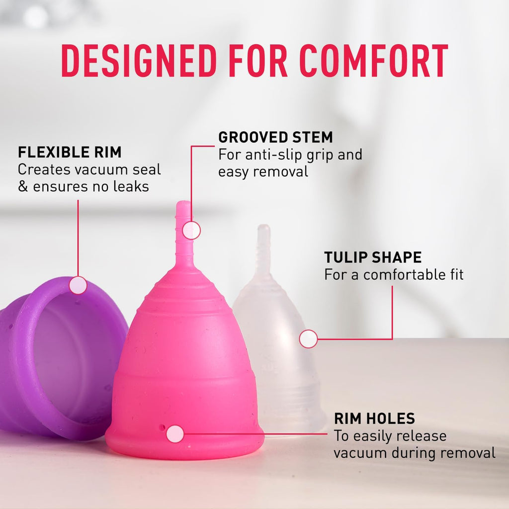 Sirona Reusable Menstrual Cup Large | Reusable Period Cup | Tampon and Pad Alternative | Super Heavy Flow