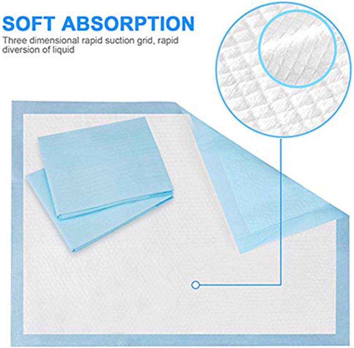 40PCS Adult Disposable Economy Pads Large Size, 90x60CM Thicken Adult Incontinence Disposable Bed Pee Underpads (40PCS)
