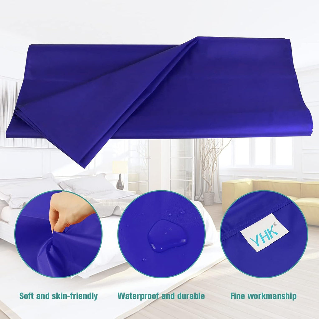 YHK Tubular Slide Sheet for Patient Transfer, Sliding Draw Sheets to Assist Moving Elderly,Slides for Cars, Hospital Bed, Home Care(Blue, 39"x79"(100x200cm)