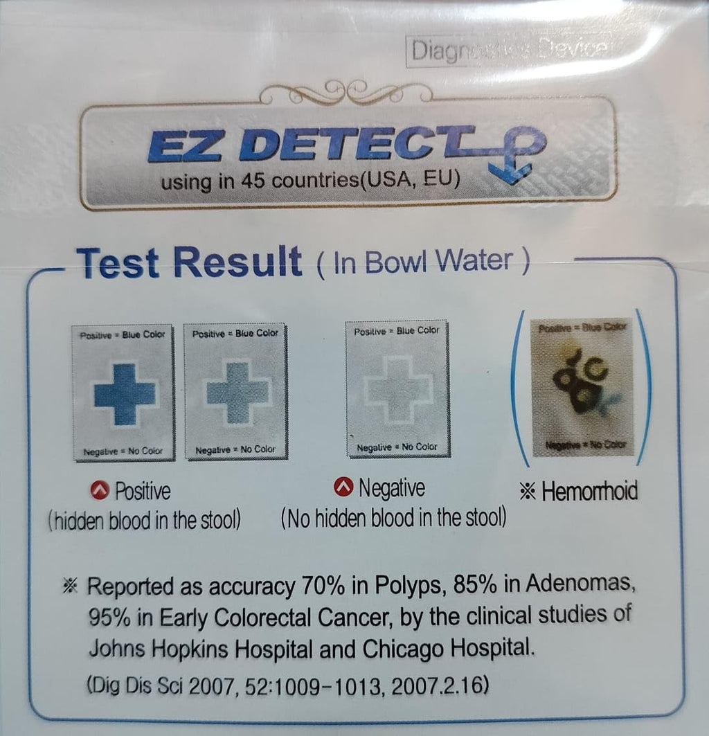 EZ Detect Colorectal Cancer Home Test Kit, Fecal Occult Blood Test