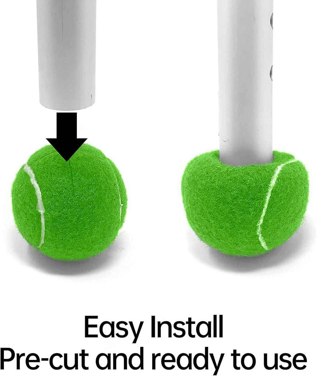 20 PCS Precut Walker Tennis Balls for Walker/Furniture Legs Floor Protection, Heavy Duty Long Lasting Felt Pad Glide Coverings (Grey)