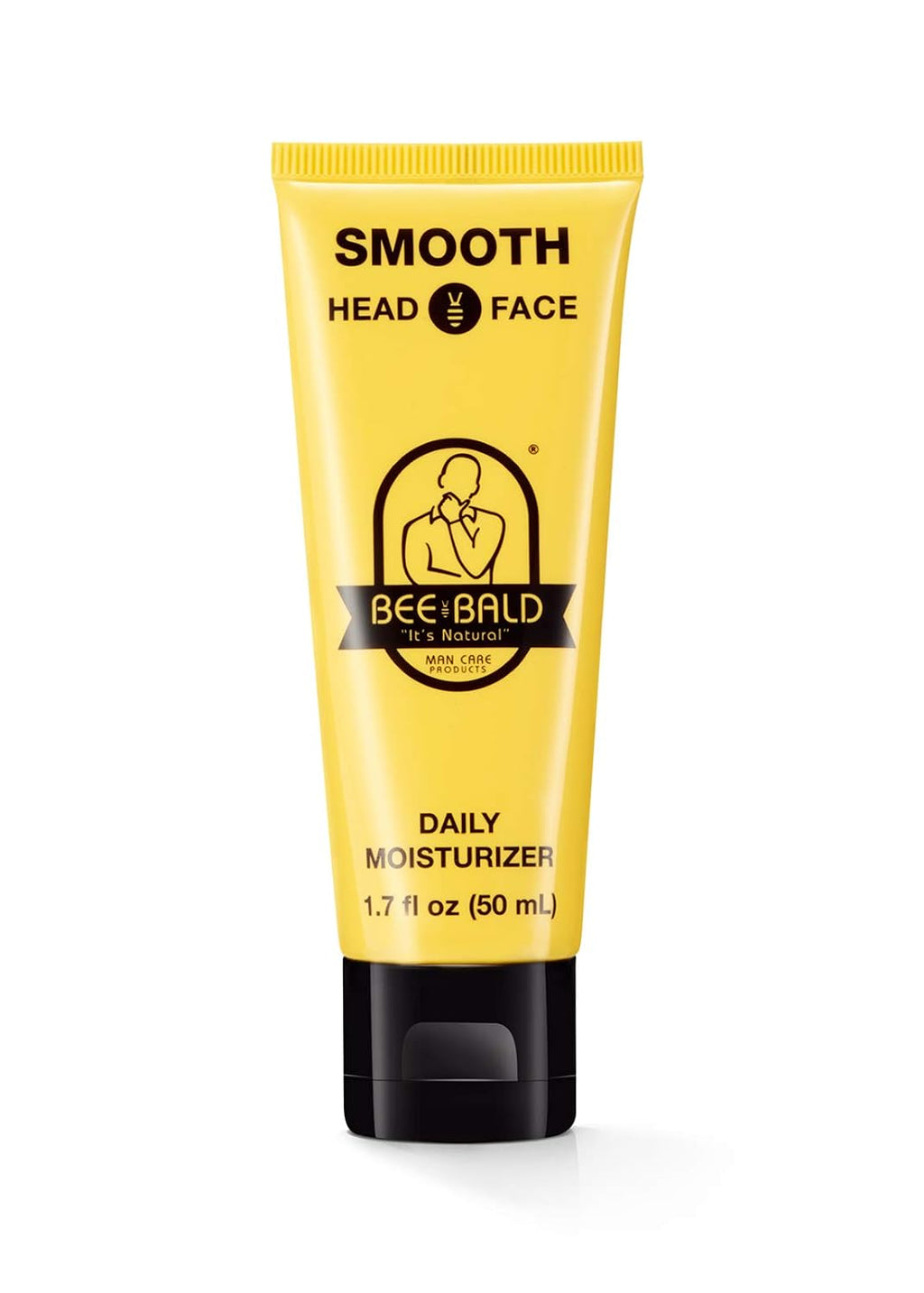 Bee Bald SMOOTH Daily Bald Head Moisturizer for Men, Oil Control, 1.7 fl oz | Hydrates, Tones, & Moisturizes Fine Lines & Dry Patches. Controls Oil & Shine on Head or Face. Perfectly Cool, Matte Finish.