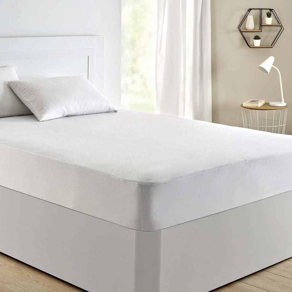 Pikolin Home - Mattress Protector 105 x 190 cm -Waterproof Jersey 100% Hygienic Cotton - Breathable and Absorbent - Oeko-Tex Certified, Silent - Mattress Cover