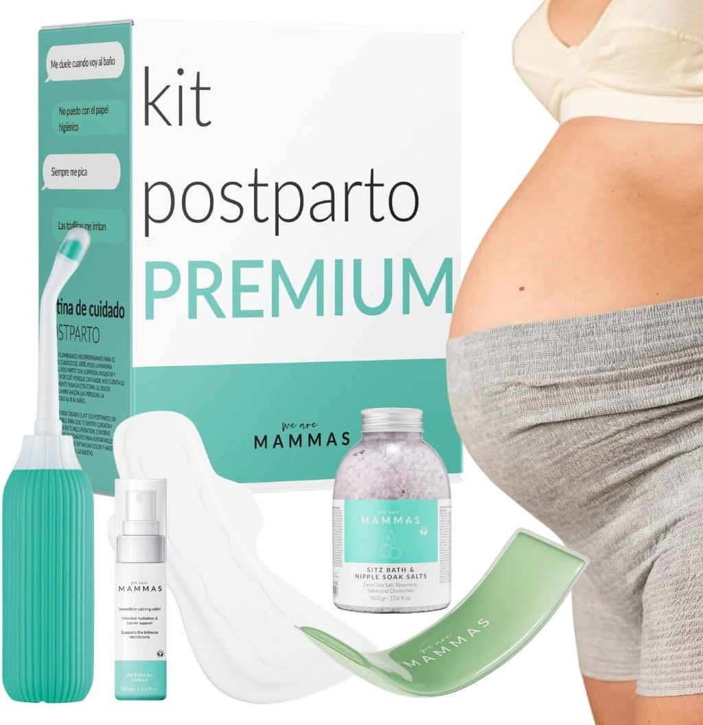 Kit Postpartum Recovery Perineal Panties Disposable Hospital Pads Perineal Bottle Soothing Spray Salts Bath Pad Cold Heat Care Intimate Postpartum Hygiene Recovery Mother