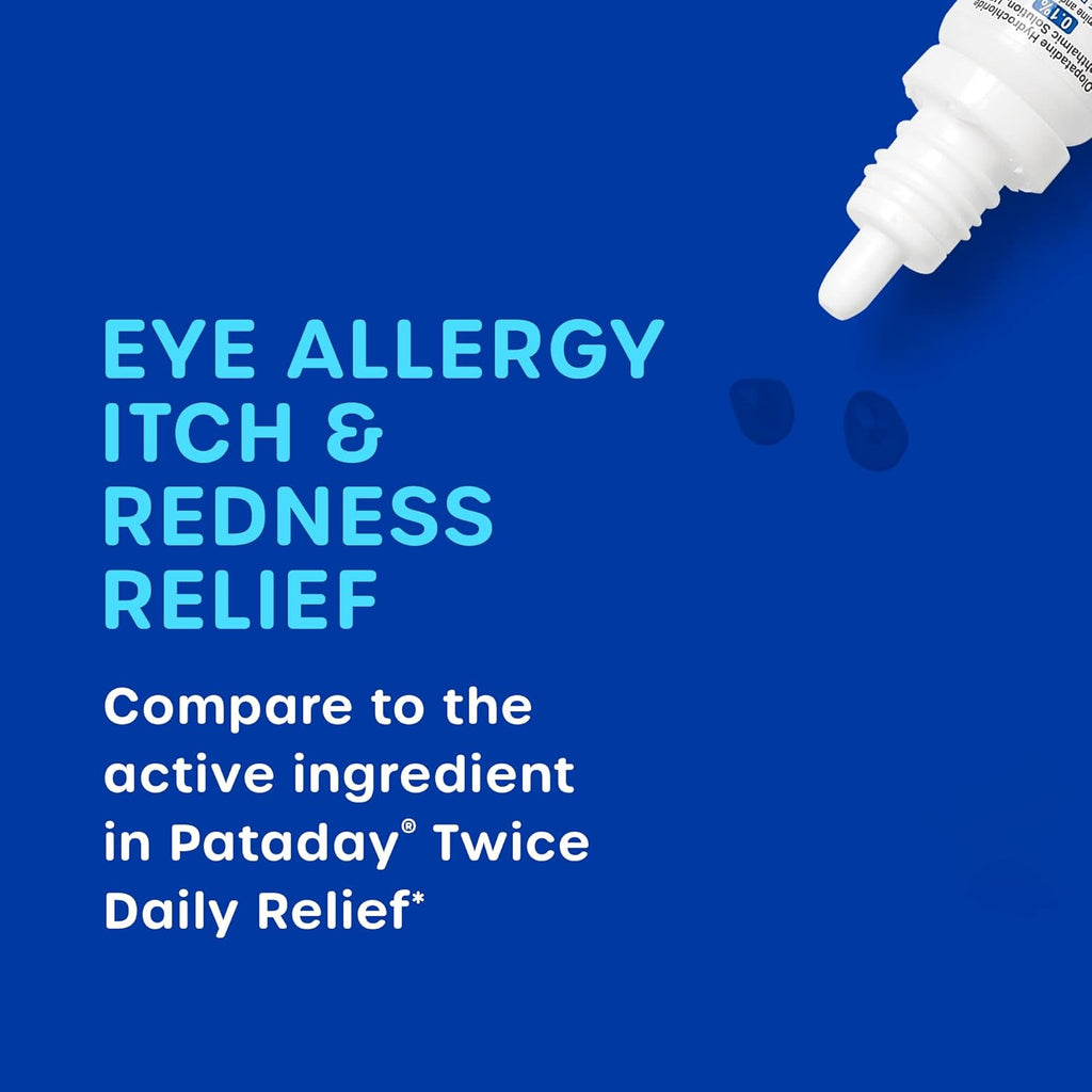 HealthCareAisle Eye Allergy Itch & Redness Relief, 0.1%, 5mL | Olopatadine Hydrochloride Ophthalmic Solution USP, Eye Allergy & Redness Relief Drops