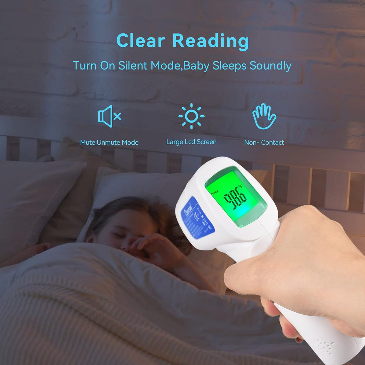 Berrcom Digital Infrared Thermometer for Adults, Kids & Babies