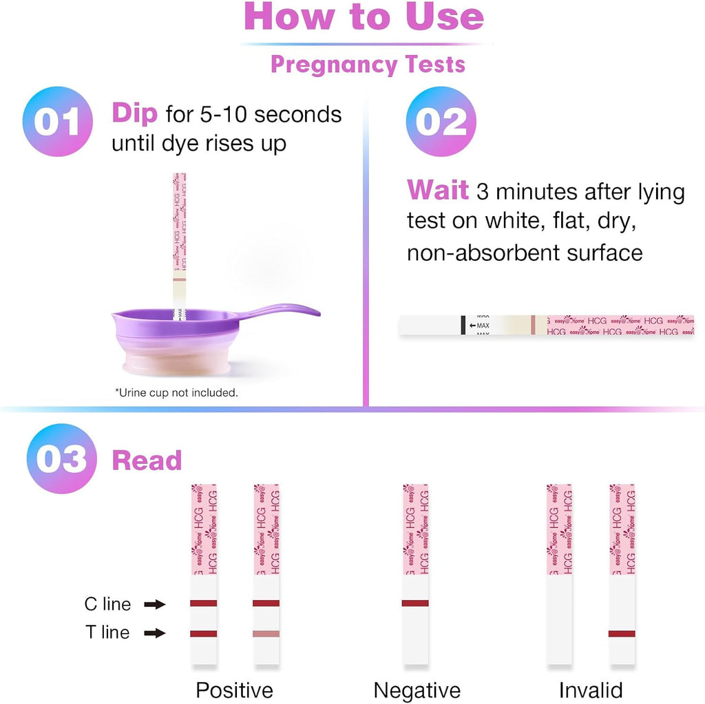 Easy@Home 50 Ovulation Test Strips and 20 Pregnancy Test Strips Combo Kit | Ovulation and Pregnancy Test Strips, 50 LH Tests + 20 hCG Tests, Daily Ovulation Tracking, Package May Vary