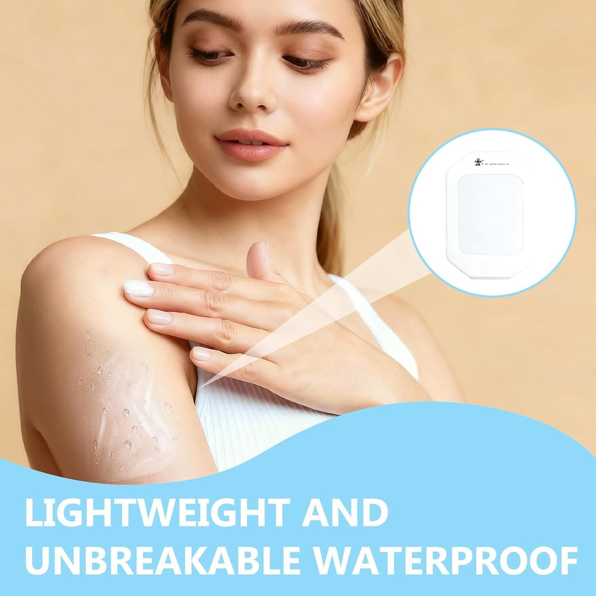 10 Pcs Waterproof Bandage, Waterproof Dressings, Waterproof Dressing for Wound Protection, Tattoo Care, Athletes, Band Aid, Hydrocolloid Tape, Band Aid Washproof