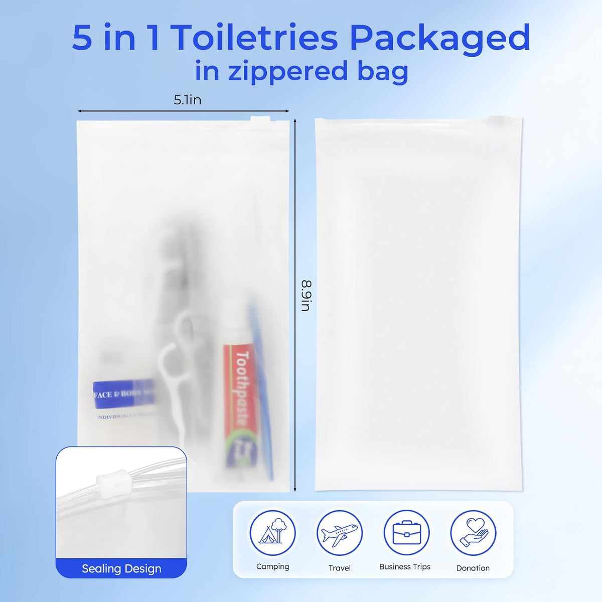 Travel Size Toiletries Bulk Homeless Care Package Supplies Toiletry 40 Pack