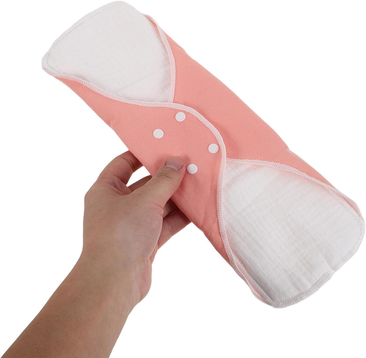 2pcs Reusable Menstrual Pads Xl Size 25x33cm Soft Cotton Washable Feminine Sanitary Napkins for Women Incontinence and Postpartum Leak Protection Maternity Pads