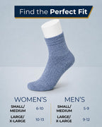 Pembrook® Bamboo Viscose Diabetic Socks for Women & Men - 6 Pairs Ankle Socks for Swollen Feet | Neuropathy Socks