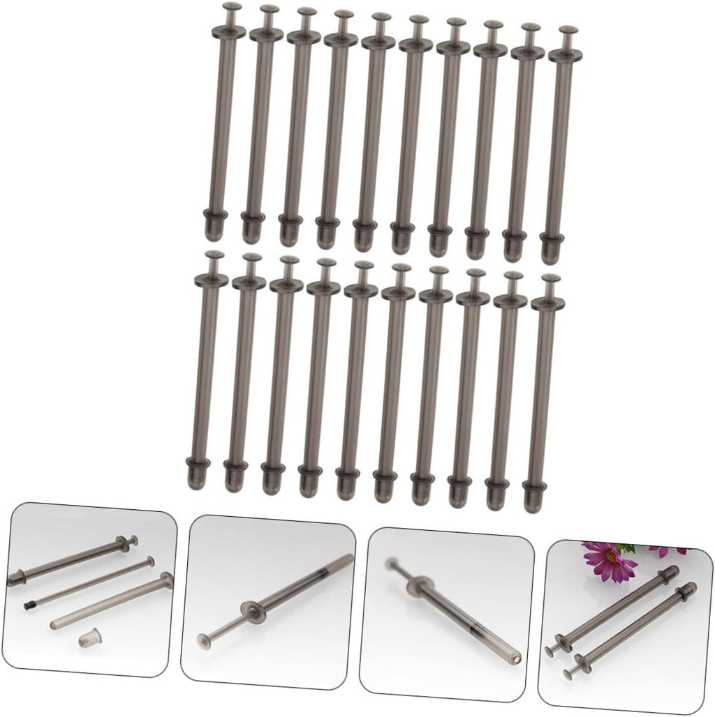 HEALLILY Disposable Female Push Tubes 20pcs 4.52 Inch With Anti-Leak Caps Hygienic Medical Applicators For Gynecological Care And