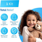 Neilmed's Sinus Rinse, Pediatric, Complete Saline Nasal Rinse Kit 60 Premixed Packets