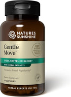 Nature's Sunshine Gentle Move: Experience Daily Digestive Support and Natural Constipation Relief with Natural Fiber for Soft Stools & Regularity, 90 Capsules