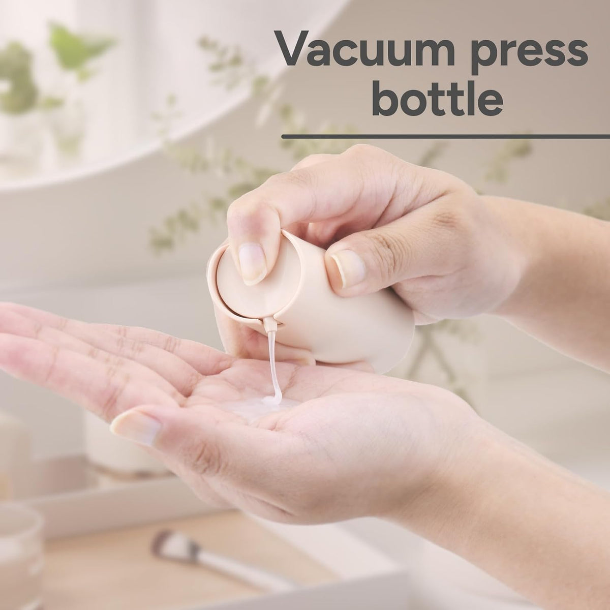 Lulupack Airless Pump Bottles Travel Size, 1 oz 3 PCS Refillable Container