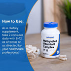 Nutricost Methylated Vitamin B Complex 120 Capsules, 60 Servings | Gluten-Free
