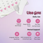 PEESAFE Aloe Vera Panty Liners (Pack of 50 Liners) | Curvy Design For Extra Comfort | Cottony-Soft Surface With 185mm Wide Optimal Coverage