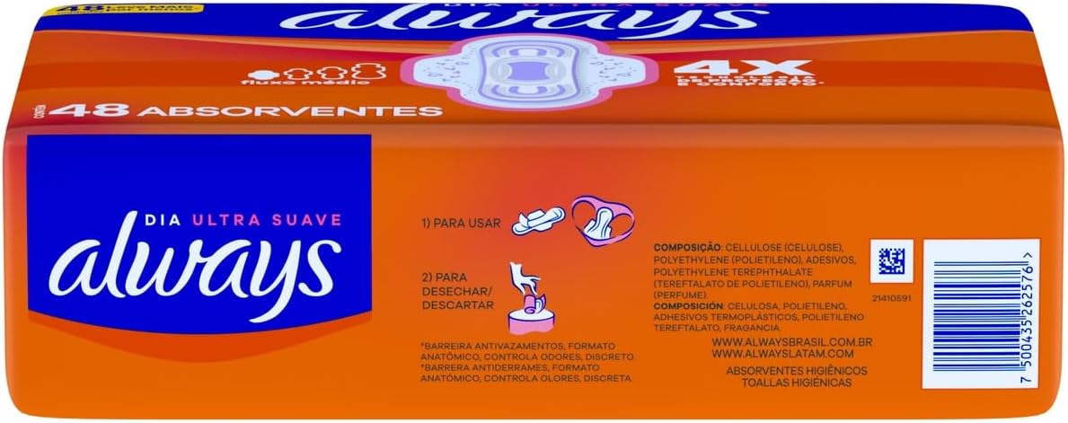 Always Sanitary Pads With Wings 48 pieces